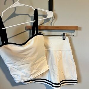 NWT ASTORIA ACTIVE White and Black Two-Piece SET #22